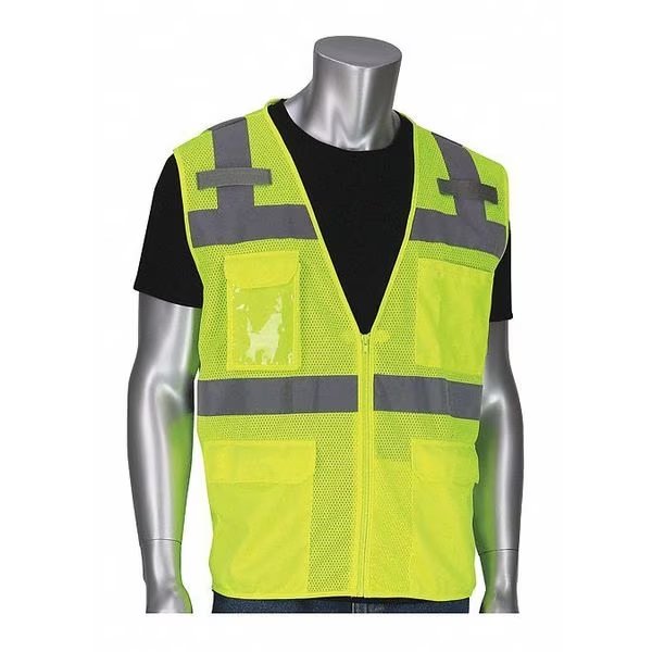Hi-Visibility Vest, 5 Pockets, Lime Yl, 2XL, Pip, Mfr#: 302-0750-LY/2X
