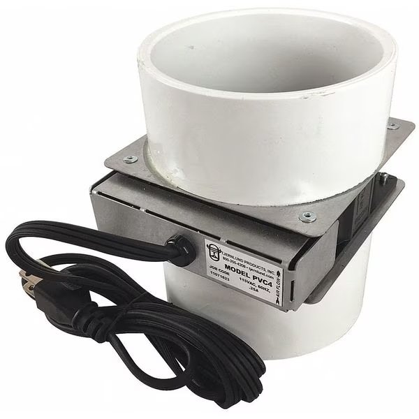 PVC Radon Booster Fan, 16W, 4