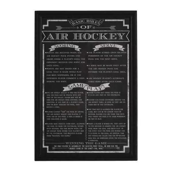 Air Hockey Game Rules Wall Art, Hathaway, Mfr#: BG2029AH
