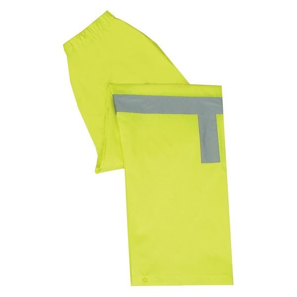Rain Pants, HiViz, ReflectiveTrim, Lime, 3XL, Erb Safety, Mfr#: 61514