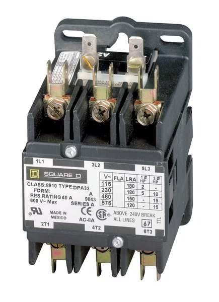24VAC Non-Reversing Definite Purpose Contactor 3P 90A, Square D, Mfr#: 8910DPA93V14