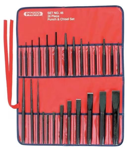 Punch and Chisel Set, 26 Pieces, Proto, Mfr#: J46S2