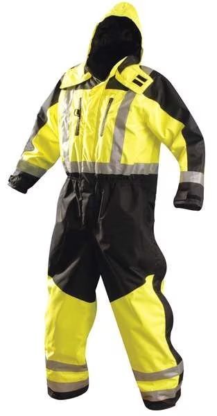 Coverall, Black/Yellow, XL, Occunomix, Mfr#: SP-CVL-BYXL
