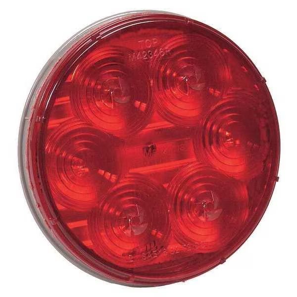Stop/Turn/Tail, 4In, 6 LED, Round, Red, Maxxima, Mfr#: M42346R