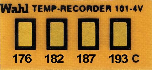 Non-Rev Temp Indicator, Kapton, PK10, Wahl, Mfr#: 101-4-176VC