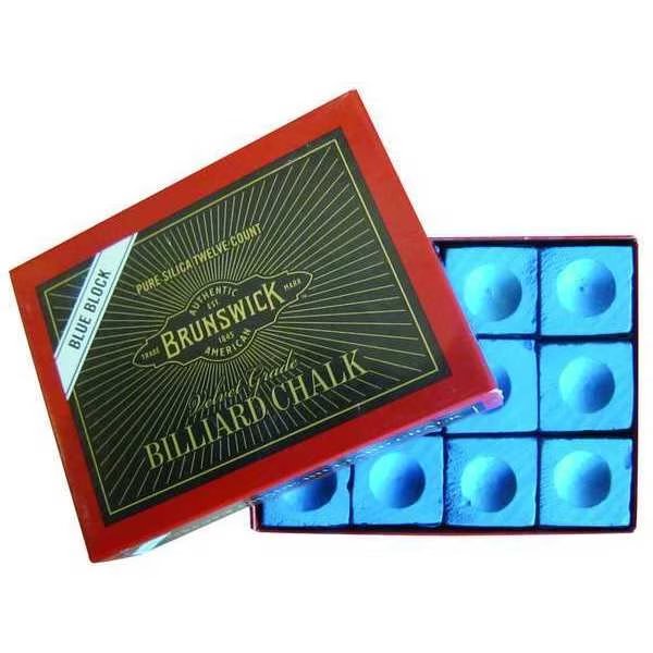Billiards Chalk, Blue, PK144, Brunswick Billiards, Mfr#: CHALK-GC-144-BLU-01