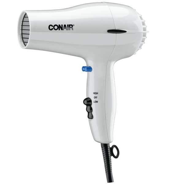 Hairdryer, Handheld, White, 1600 Watts, Conair, Mfr#: 047W