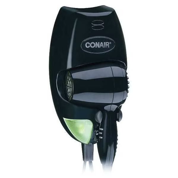 Hairdryer, Wallmount, Black, 1600 Watts, Conair, Mfr#: 134BW