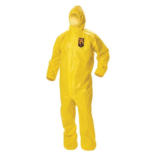 Disposable Coveralls, 12 PK, Yellow, KleenGuard(TM) A70, Zipper, Kleenguard, Mfr#: 09812