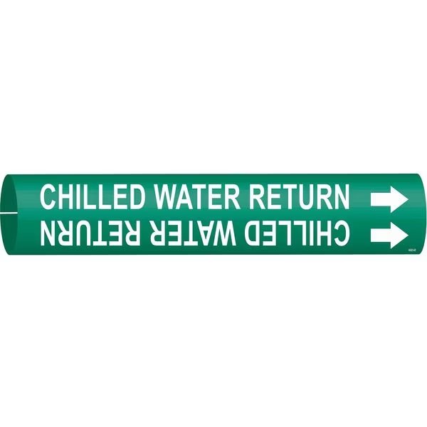 Pipe Marker, Chilled Water Return, 4to6 In, Brady, Mfr#: 4023-D