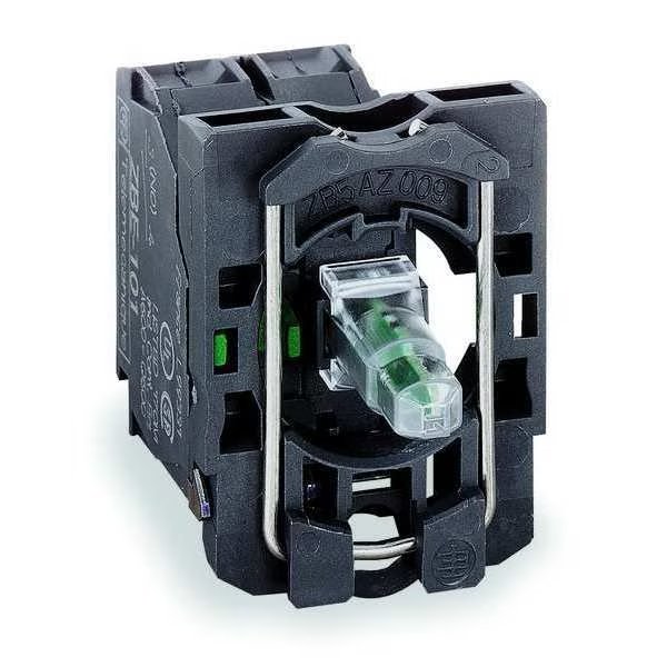 Lamp Module and Contact Block, 22mm, 2NO, Schneider Electric, Mfr#: ZB5AW063