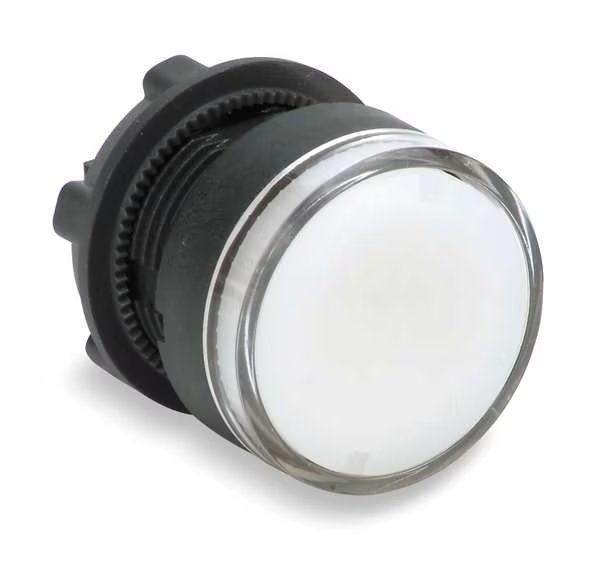 Illuminated Push Button Operator, 22 mm, White, Schneider Electric, Mfr#: ZB5AW31