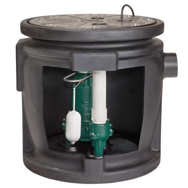24" x 24" Sewage System, 1/2HP, Vertical Switch, 115V, Zoeller, Mfr#: 912-1116