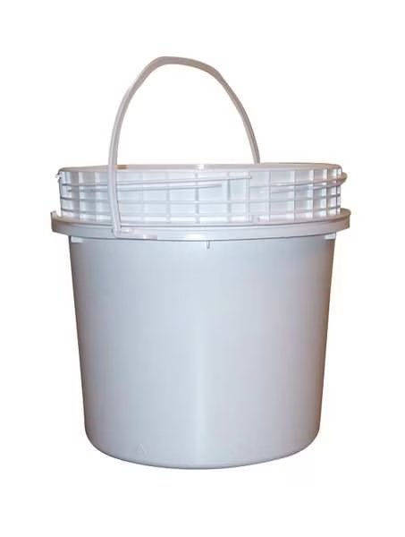 Pail, Open Head, Round, 1.2 gal, HDPE, White, EnjoyTool Select, Mfr#: 51911