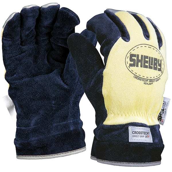 Firefighters Gloves, L, Cowhide Lthr, PR, Shelby, Mfr#: 5285L