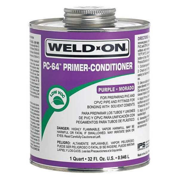PC-64 Purple Primer-Conditioner PVC/CPVC Quart, Weld-On, Mfr#: 13997