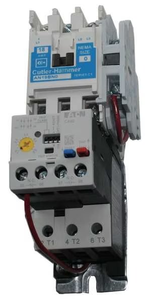 Nonreversing NEMA Magnetic Motor Starter, No Enclosure NEMA Rating, 240V AC, 3 Poles, 1NO, Eaton, Mfr#: AN19BN0B5E020