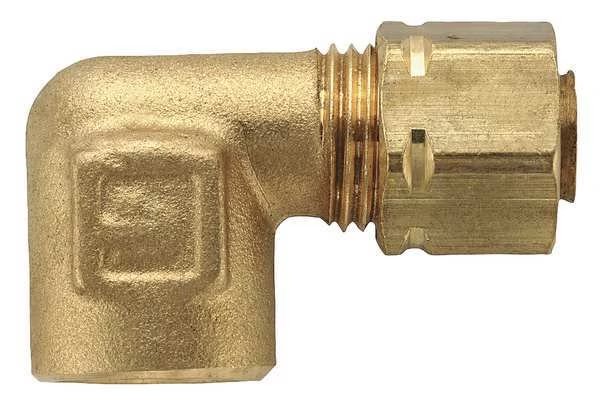 3/8" Compression x FNPT Brass 90 Degree Elbow 10PK, Parker, Mfr#: 170CA-6-6