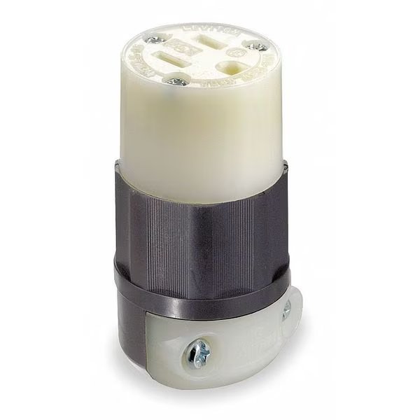 Electrical Plugs 5-15R Conn Hospital Grade Black-White, Leviton, Mfr#: 8219-C