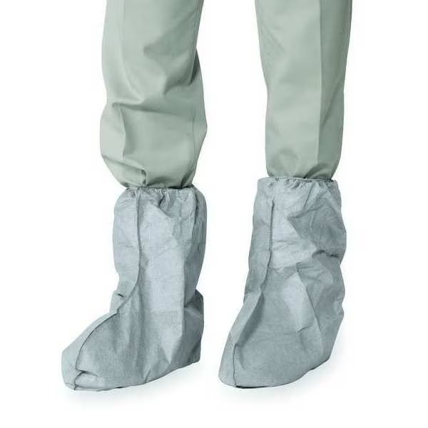 Boot Covers, L, White, Tyvek � 400, Elastic, Dupont, Mfr#: TY454SWHLG0100SR