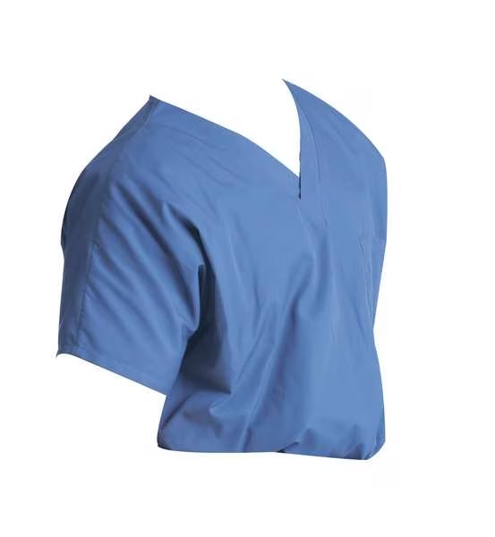 Scrub Shirt, L, Blue, 4.25 oz., Scrub Zone, Mfr#: 71221