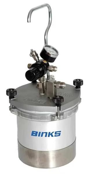 Aluminum Pressure Cup, Clamp Type Lid, Binks, Mfr#: 80-600