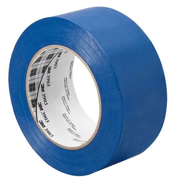 Duct Tape, 1-1/2 In x 50 yd, 6.5 mil, Blue, 3M, Mfr#: 1.5-50-3903-BLUE