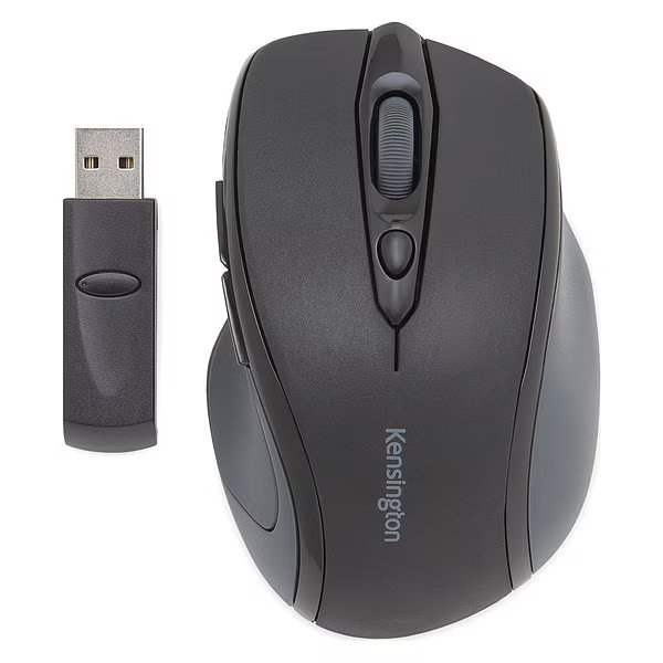 Mouse, Black, Wireless, Optical, AAA Battery, Kensington, Mfr#: K72405USA