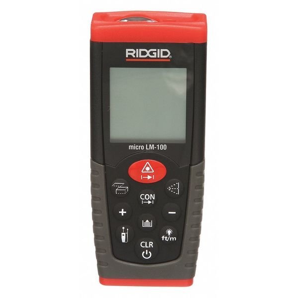 Laser Distance Meter, Micro, 164 ft./50M, Ridgid, Mfr#: micro LM-100