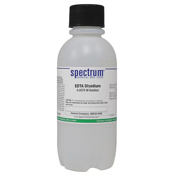 EDTA DiSodm, 0.0575 M Sltn, 500mL, Pls, Spectrum, Mfr#: E-115-500MLPL