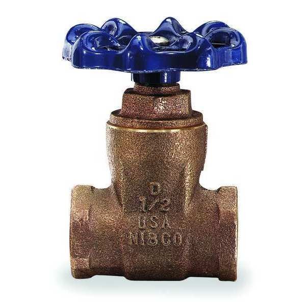 Gate Valve, 1-1/4 In., FNPT, Bronze, Nibco, Mfr#: T29 11/4
