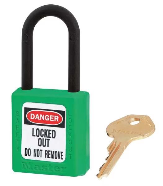 Lockout Padlock, KA, Green, 1-3/4"H, PK12, Master Lock, Mfr#: 406KAS12GRN
