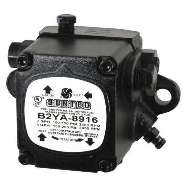 Oil Burner Pump, 3450 rpm, 7gph, 100-200psi, Suntec, Mfr#: PF207N2GU