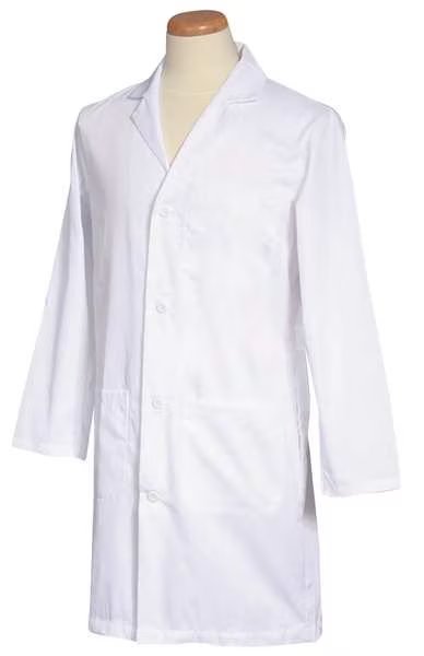 Lab Coat, White, 39-1/4 In. L, Fashion Seal, Mfr#: 499 42