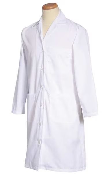 Lab Coat, S, White, 39-1/2 In. L, Fashion Seal, Mfr#: 400 S