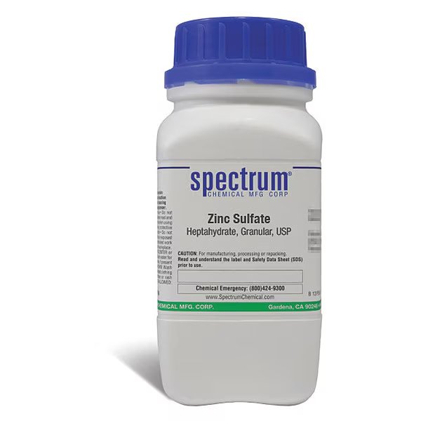 Zinc Sulfate, Heptahdrt, grnlr, USP, 500g, Spectrum, Mfr#: ZI120-500GM