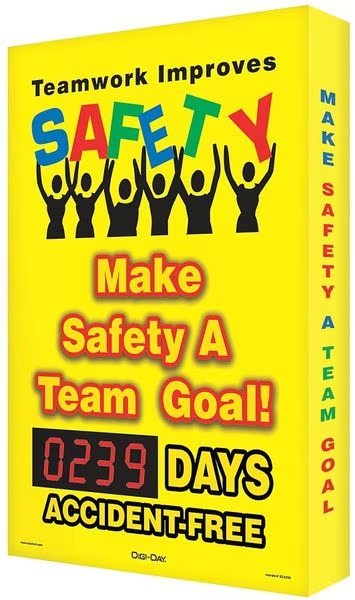 Electronic Scoreboard, 28in x 20in, Yellow, Accuform, Mfr#: SCK107