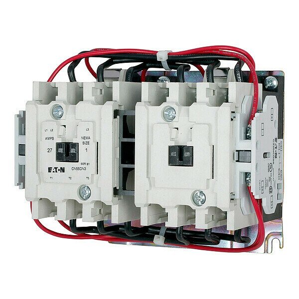 120VAC Reversing Magnetic Contactor 3P 27A NEMA 1, Eaton, Mfr#: CN55DN3AB