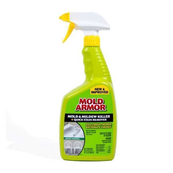 Mold Mildew Stain Remover, Trigger Spray Bottle, 32 oz, Ready to Use, Mold Armor, Mfr#: FG502