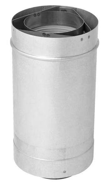 Waterheater Vent Pipe, 6In L, 3In Dia., Metal Fab, Mfr#: RTG20151GW
