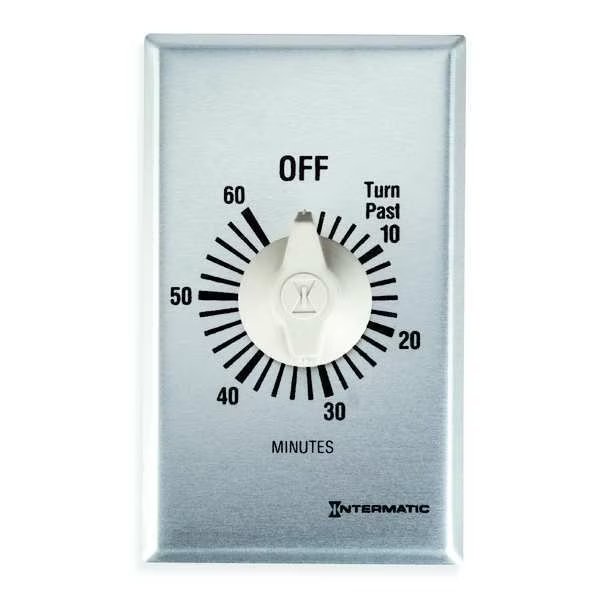 Timer, Spring Wound, 0 to 60 min., Intermatic, Mfr#: FF60M