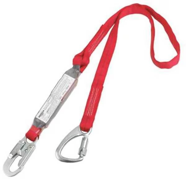 Shock Absorbing Lanyard, 6 ft., Red, 3M Protecta, Mfr#: 1340040