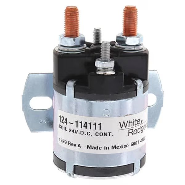 DC Power Solenoid, 24V, Amps 100, White-Rodgers, Mfr#: 124 114111S1