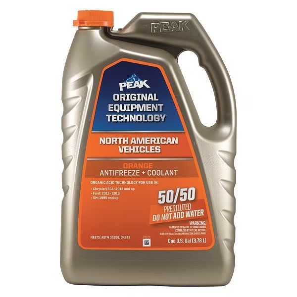 Antifreeze Coolant, 1 gal. Sz, Orange, Peak, Mfr#: NAOB53-01-GR
