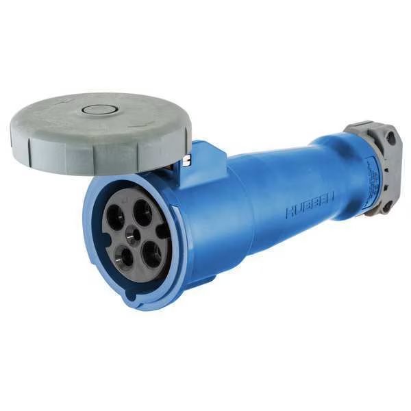 IEC Pin and Sleeve Connector, 20A, 250V, Hubbell, Mfr#: HBL420C9W