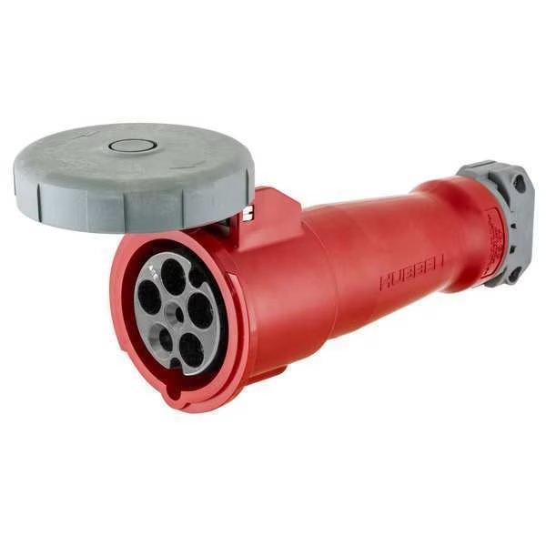 IEC Pin and Sleeve Connector, 100A, 480V, Hubbell, Mfr#: HBL5100C7W