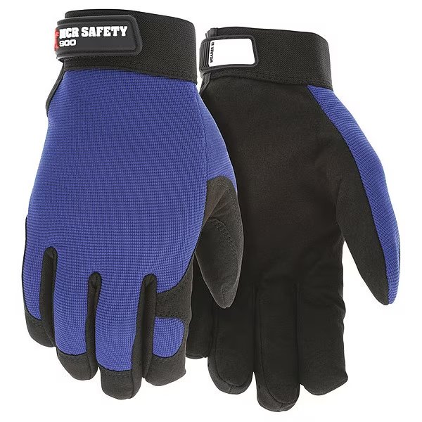 Mechanics Gloves, S ( 7 ), Black/Blue, Mcr Safety, Mfr#: 900S