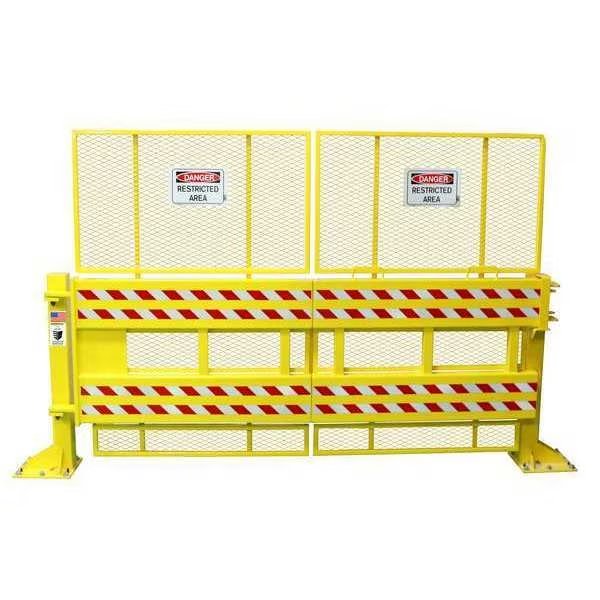 Safety Gate, Manual, Steel, 8 ft Gate W, Defender Gate, Mfr#: DG20-6-SG-LH