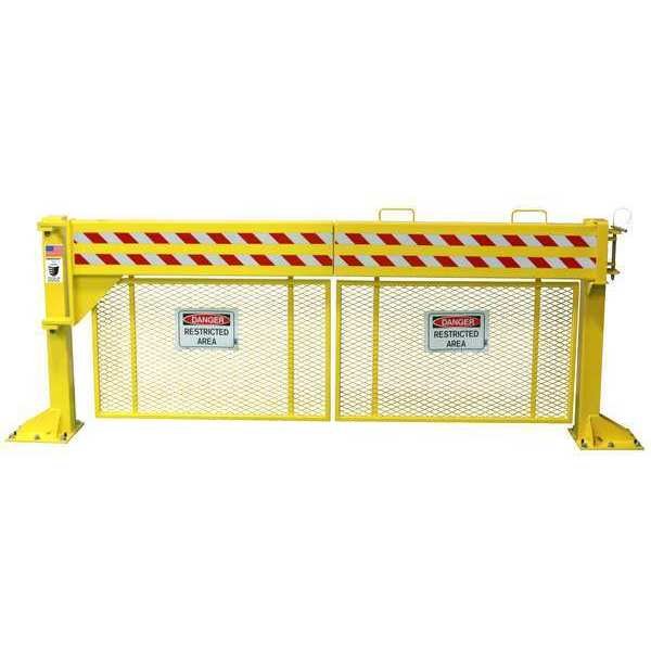 Safety Gate, Manual, Steel, 10 ft Gate W, Defender Gate, Mfr#: DG10-8-SG-LH