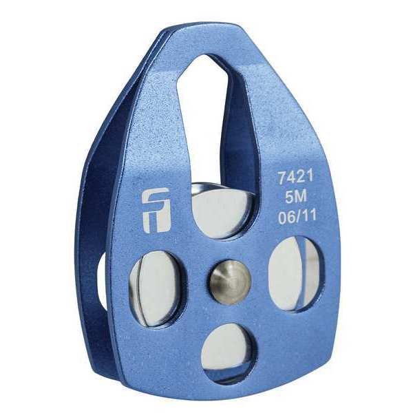 Tripod Pulley, Aluminum, 5 in H, Blue, Falltech, Mfr#: 7421